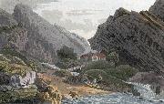 John William Edy Svinesund Ferry, Swedish side Spain oil painting artist